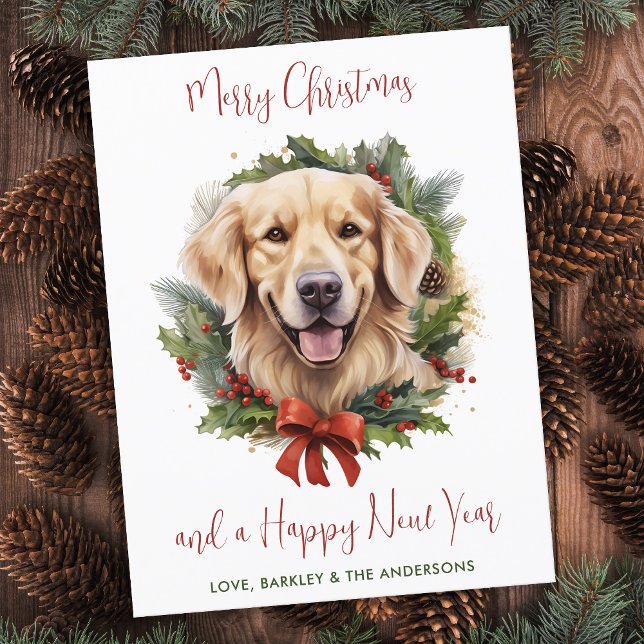 Budget Golden Retriever Hund God jul Card (Skapare uppladdad)