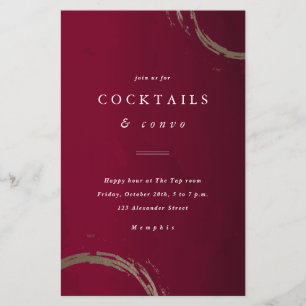 Budget Golden Rings Cocktailparty Inbjudan