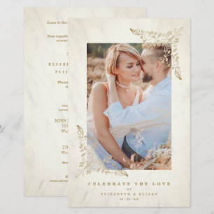 Budget Golden Snöre Ornament Flourish Photo Couple