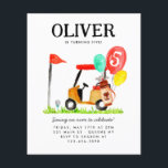 Budget Golf Cart Bag Balloon Kids Golfer Birthday Flygblad<br><div class="desc">Cute Modern Golf Cart Boll Bag Balloon Kids Golfer Birthday-inbjudan</div>