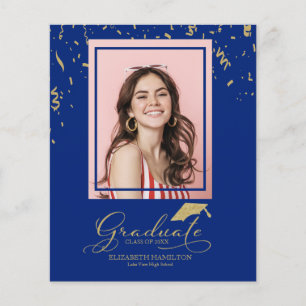 Budget Grad Announcement Foto Kort Examen