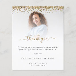 Budget Grad Photo Guld Glitter Tack