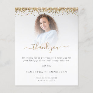Budget Grad Photo Guld Glitter Tack