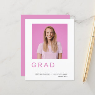 Budget Grad Photo Rosa Studenten meddelande