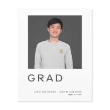 Budget Grad Photo Simple Studenten-meddelande