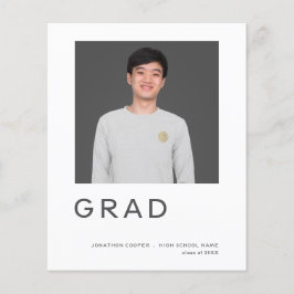 Budget Grad Photo Simple Studenten-meddelande