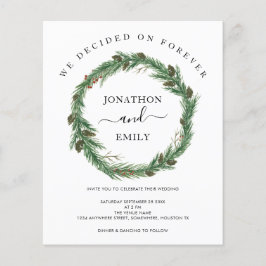 Budget Gräs: inbjudan till julbröllop