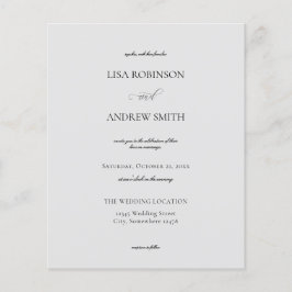 Budget Grått Bröllop Flyer