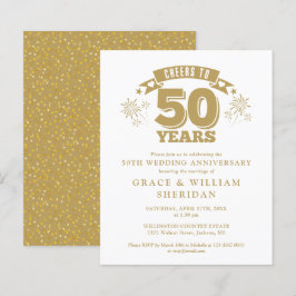 Budget Gratulation Till 50-årsjubileum Inbjudan