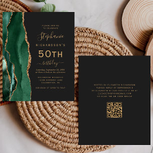 Budget Green Gold Agate QR-kod 50-årsdag