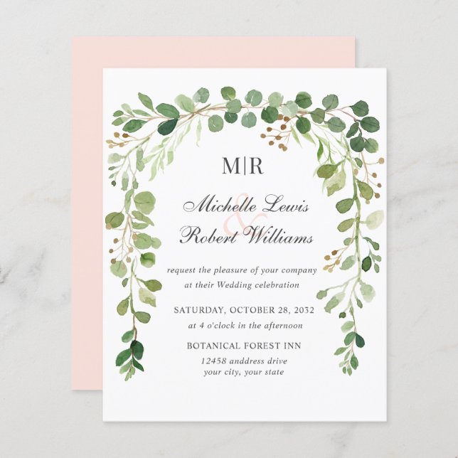 BUDGET Greenery Arch Summer Vår Garden (Fram/baksida)