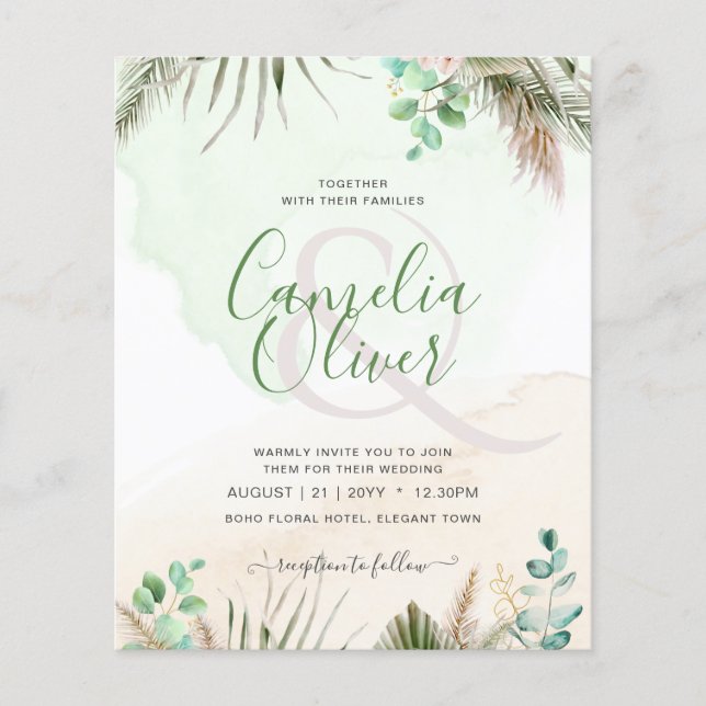 BUDGET Greenery Eucalyptus Pampas Grass Bröllop (Framsida)