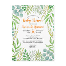 Budget Greenery Foliage Fall Botanical Baby Shower