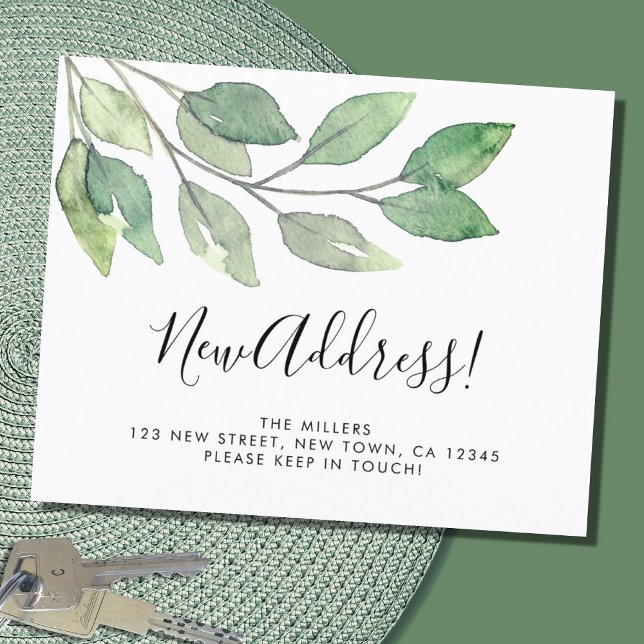 Budget Greenery Nytt adresskort för tillkännagivan (Skapare uppladdad)