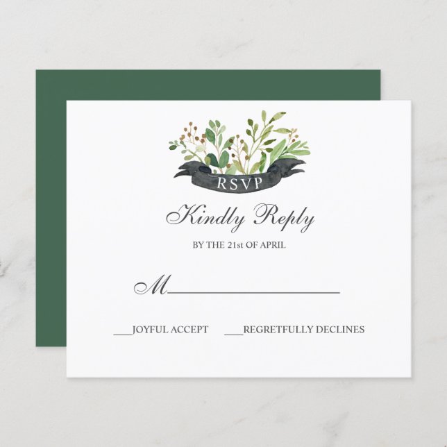 BUDGET Greenery Summer Vår Garden Response (Fram/baksida)