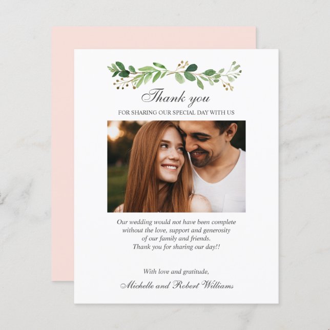 BUDGET Greenery Summer Vår Photo TACK (Fram/baksida)