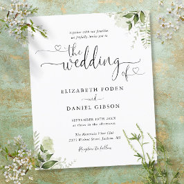 Budget Grey Lämnar skriptbröllop