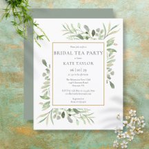 Budget Grey Löv Möhippa Tea Party-inbjudan