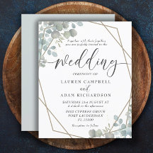 Budget Grey Watercolor bröllopsinbjudan