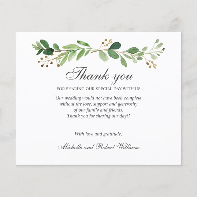 BUDGET Grönska Blad Sommar Vår TACK (Framsida)