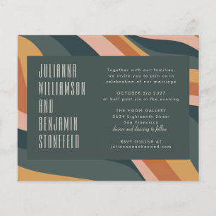 Budget Groovy 70-tal Jordnära Boho Randiga Bröllop