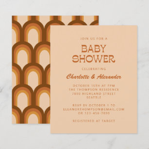 Budget Groovy 70s Brown Retro Par Baby Shower