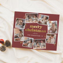 Budget Groovy Red & Guld God jul 8 Foto