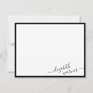 Budget Grund Corner Feminine Namn Calligraphy Anteckningskort