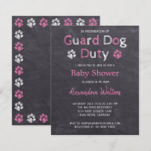 Budget Guard Duty Rosa Girl Baby Shower