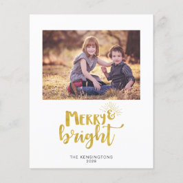 Budget Guld Folie Jul Typografi Högtidskort