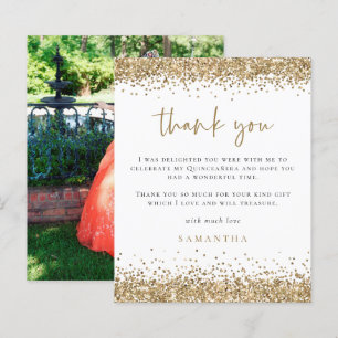 Budget Guld Glitter Photo Quinceañera Tack
