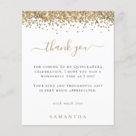 Budget Guld Glitter Photo Quinceanera Tack