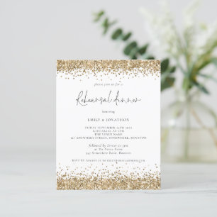Budget Guld Glitter Repsal Middagsinbjudan