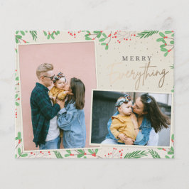 Budget Guld Merry All Photo Helgdag Card