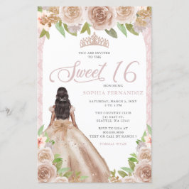 Budget  Guld prinsessan Tiara Sweet 16 Ro