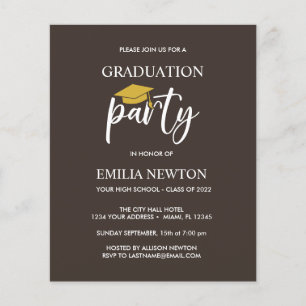 Budget Guld Tassel-Studentmössan brun Party