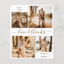Budget Guld White Photo Collage Bröllop Tack