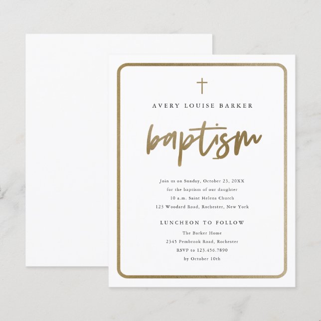 Budget Guldmanus religiös dopinbjudan (Fram/baksida)