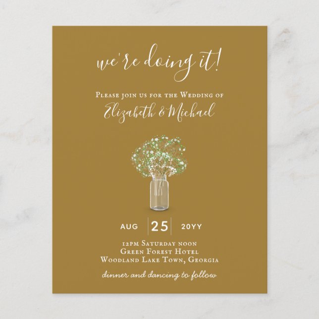 BUDGET Gypsophila Murkel Kruka Modern Minimal BRÖL Flygblad (Framsidan)