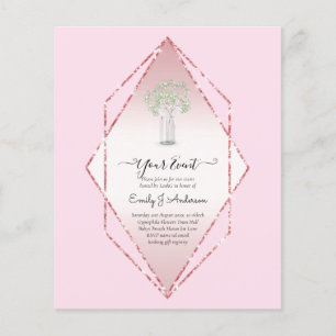 BUDGET Gypsophila Murkelburk Modern Minimal BRÖLLL Flygblad