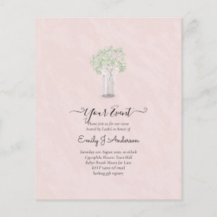 BUDGET Gypsophila Murkelkruka Modern Minimal BRÖLL Flygblad