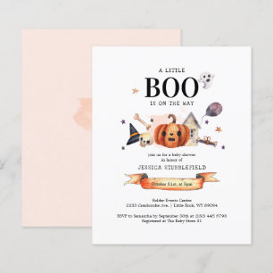 Budget Halloween Boo Baby Shower-inbjudan
