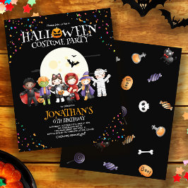 Budget Halloween Costume Födelsedagsfest inbjudan Flygblad
