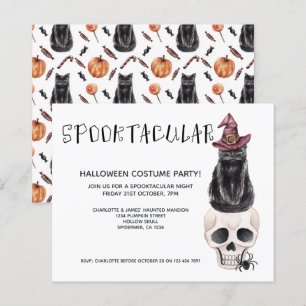 BUDGET Halloween-deoktaculärt svart katt på skal