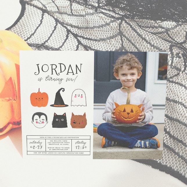 Budget Halloween Friends Modern Boy Birthday Photo (Skapare uppladdad)