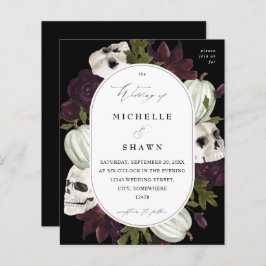 Budget Halloween Lila Blommigt & Skull Bröllop