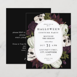 Budget Halloween Lila Blommigt & Skull Party