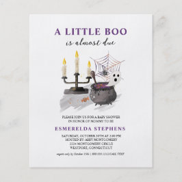 Budget Halloween Little Boo Baby Shower-inbjudan Flygblad
