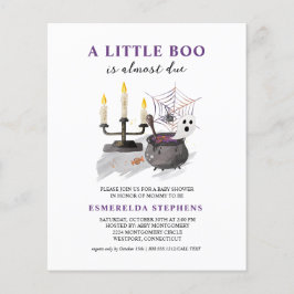 Budget Halloween Little Boo Baby Shower-inbjudan Flygblad