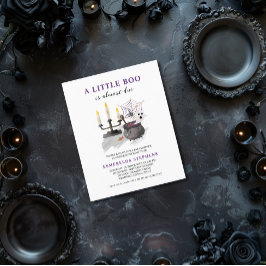 Budget Halloween Little Boo Baby Shower-inbjudan Reklamblad